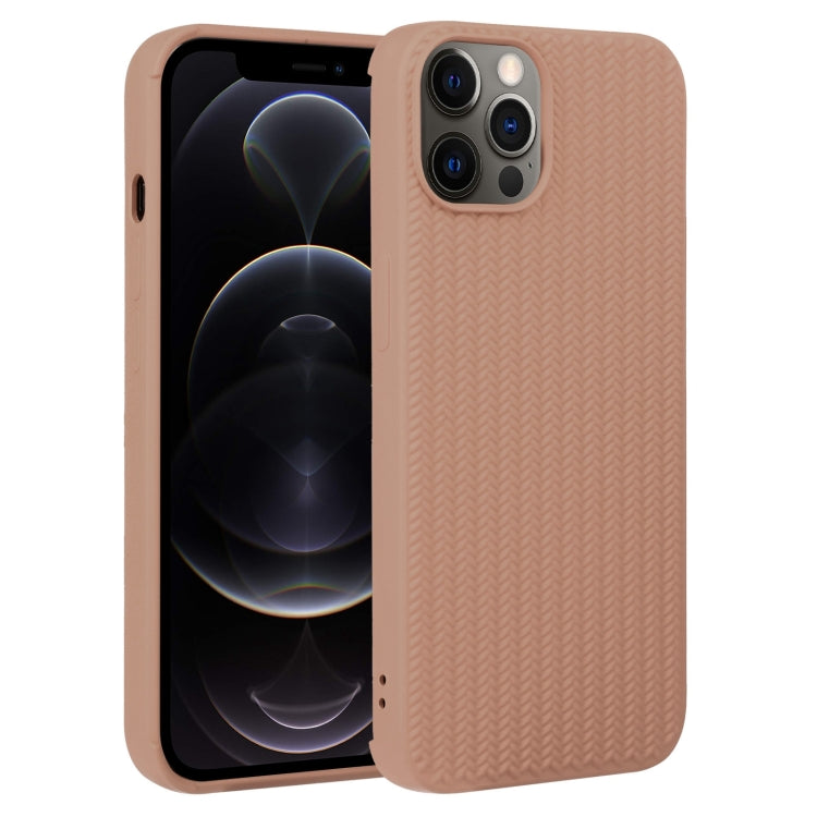 Custodia per telefono in silicone con trama intrecciata, For iPhone 12 Pro, For iPhone 12 Pro Max