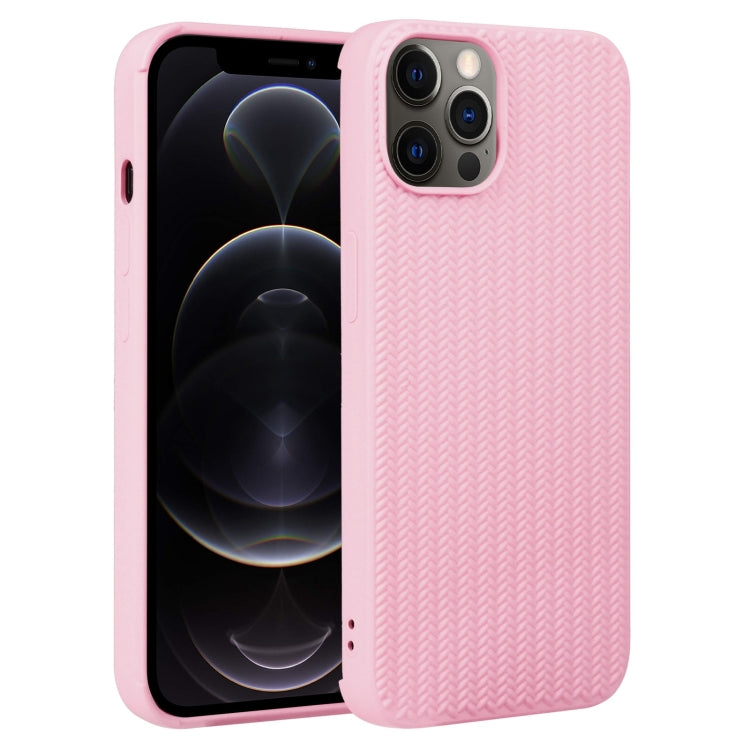Custodia per telefono in silicone con trama intrecciata, For iPhone 12 Pro, For iPhone 12 Pro Max