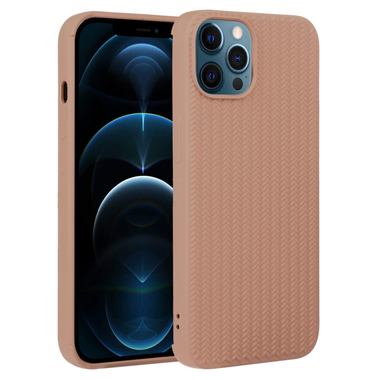 Custodia per telefono in silicone con trama intrecciata, For iPhone 12 Pro, For iPhone 12 Pro Max