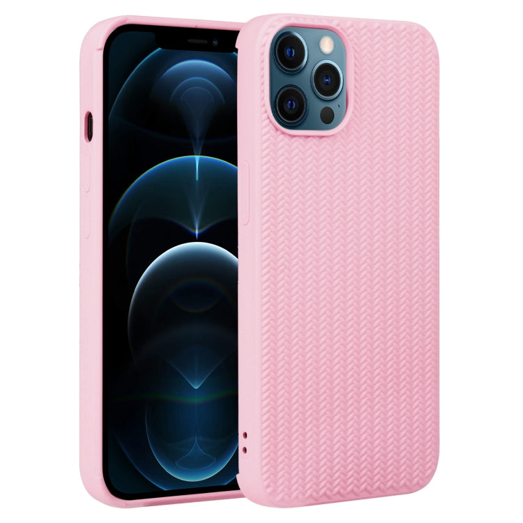 Custodia per telefono in silicone con trama intrecciata, For iPhone 12 Pro, For iPhone 12 Pro Max