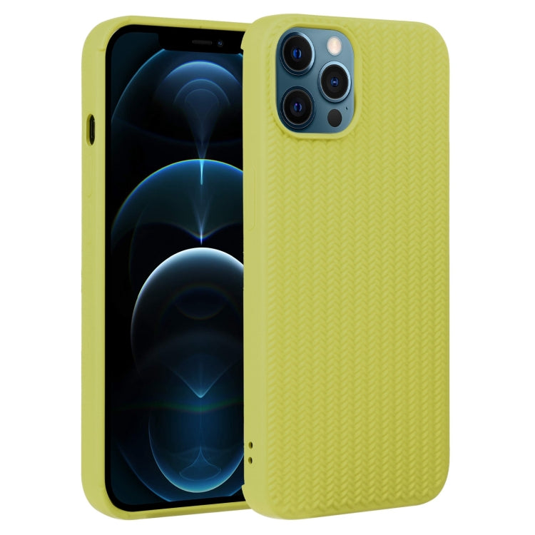 Custodia per telefono in silicone con trama intrecciata, For iPhone 12 Pro, For iPhone 12 Pro Max