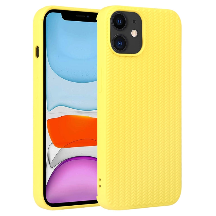 Custodia per telefono in silicone con trama intrecciata, For iPhone 11, For iPhone 11 Pro Max
