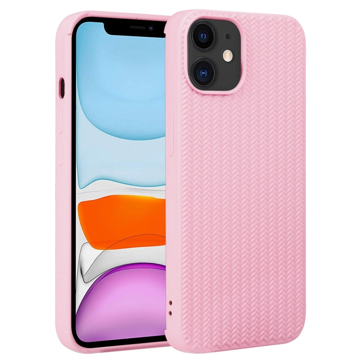 Custodia per telefono in silicone con trama intrecciata, For iPhone 11, For iPhone 11 Pro Max