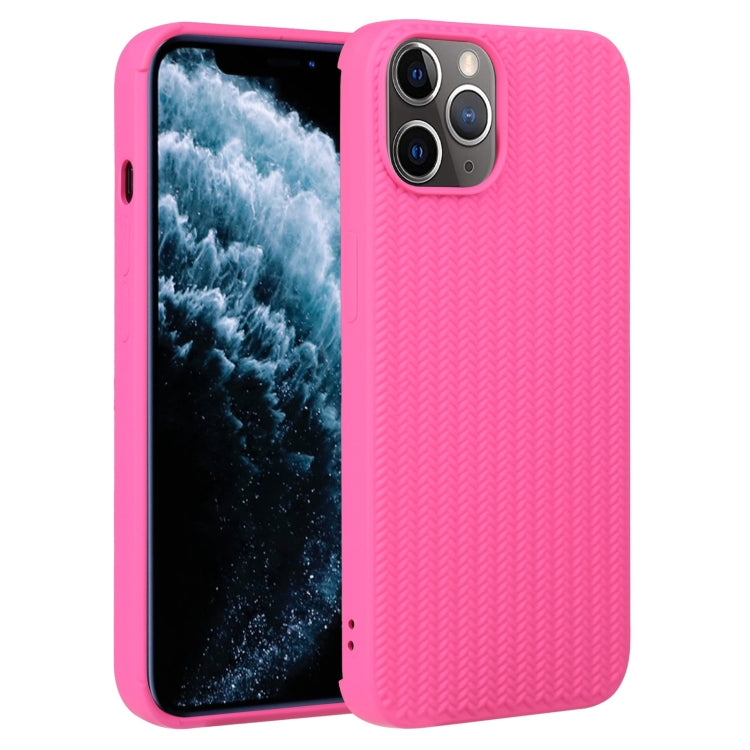 Custodia per telefono in silicone con trama intrecciata, For iPhone 11, For iPhone 11 Pro Max