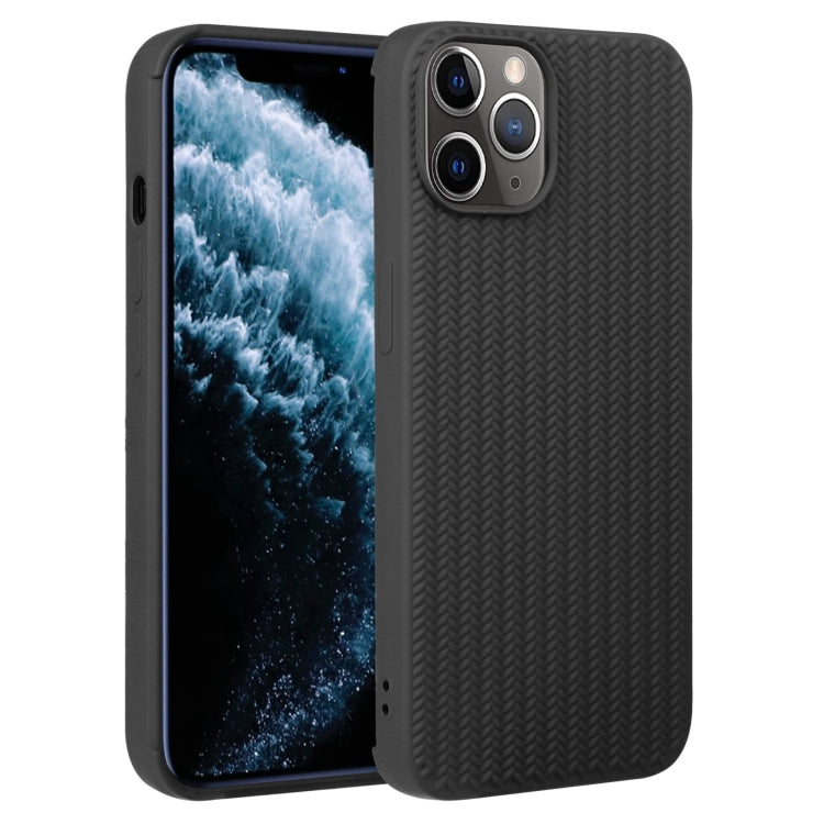 Custodia per telefono in silicone con trama intrecciata, For iPhone 11, For iPhone 11 Pro Max