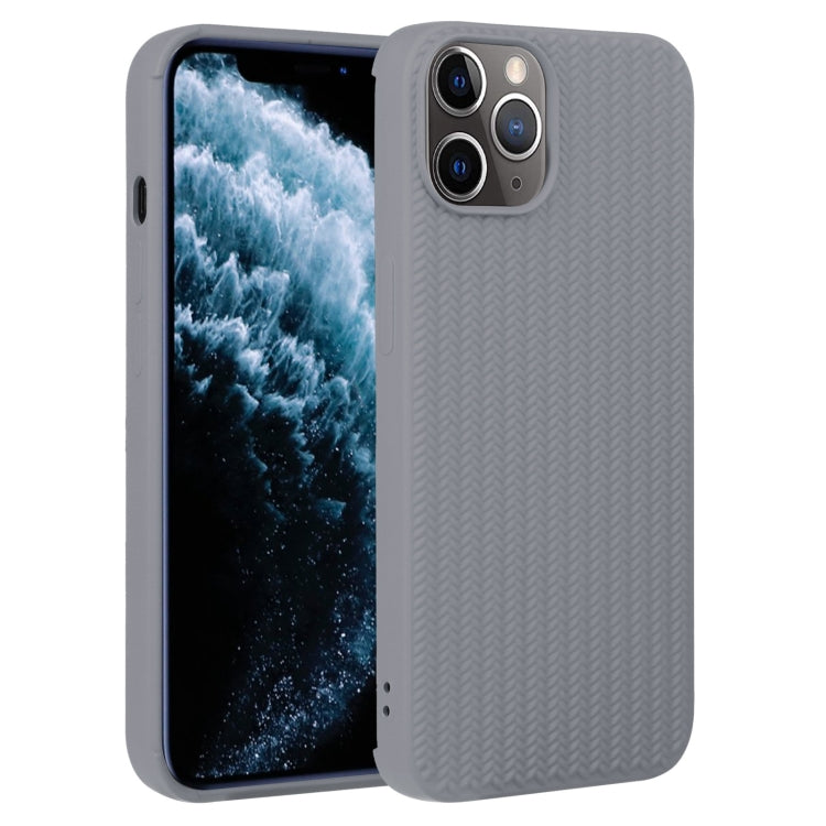 Custodia per telefono in silicone con trama intrecciata, For iPhone 11, For iPhone 11 Pro Max