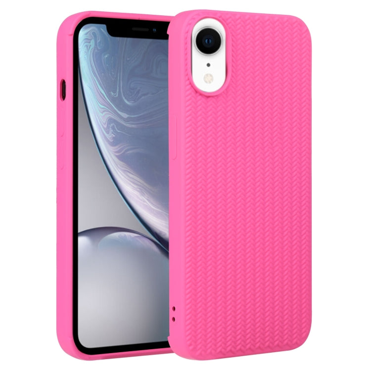 Custodia per telefono in silicone con trama intrecciata, For iPhone X / XS, For iPhone XR