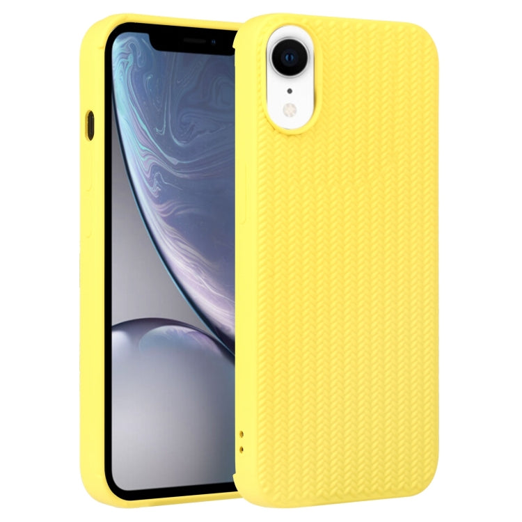 Custodia per telefono in silicone con trama intrecciata, For iPhone X / XS, For iPhone XR