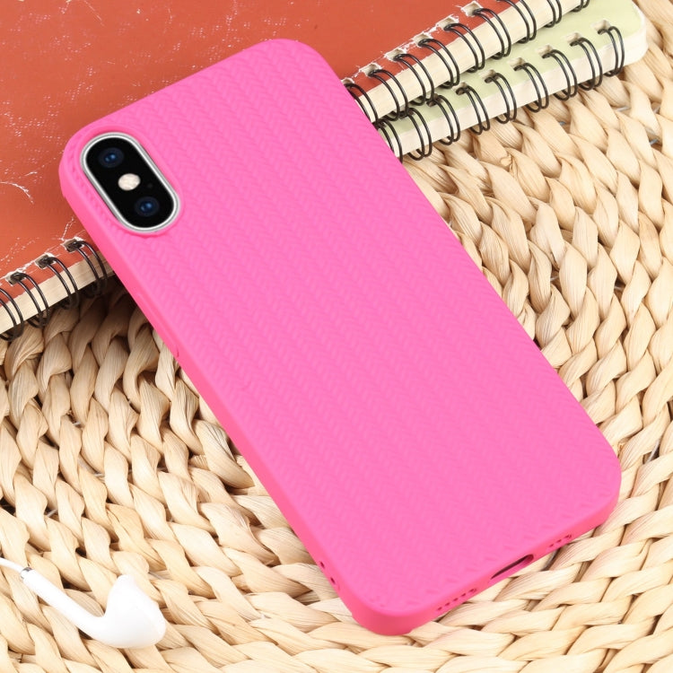 Custodia per telefono in silicone con trama intrecciata, For iPhone XS Max, For iPhone SE 2022 / SE 2020 / 7 / 8