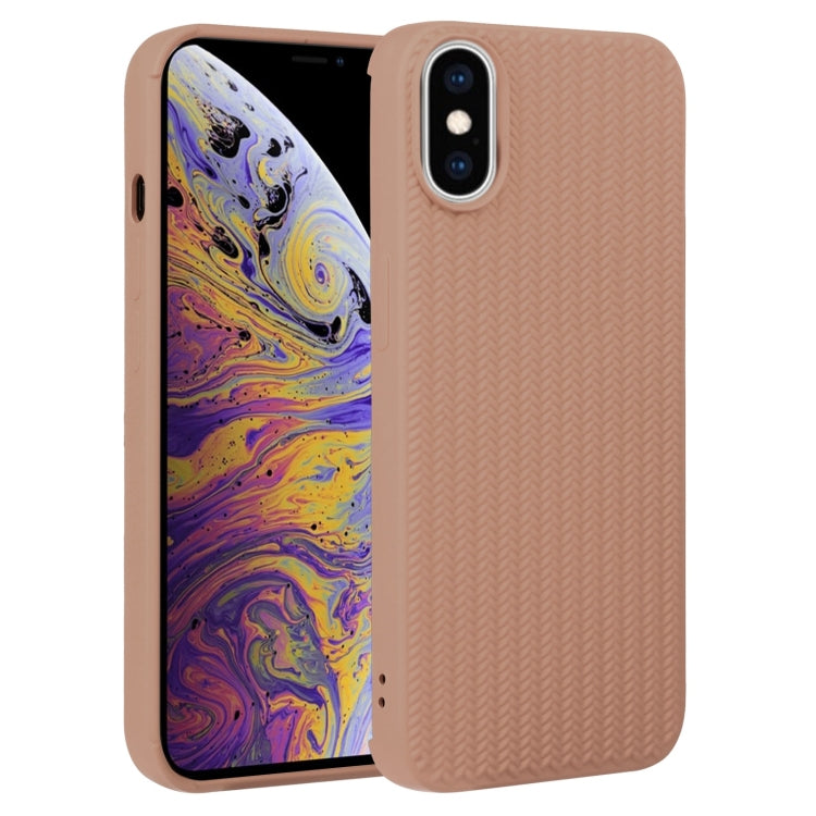 Custodia per telefono in silicone con trama intrecciata, For iPhone XS Max, For iPhone SE 2022 / SE 2020 / 7 / 8