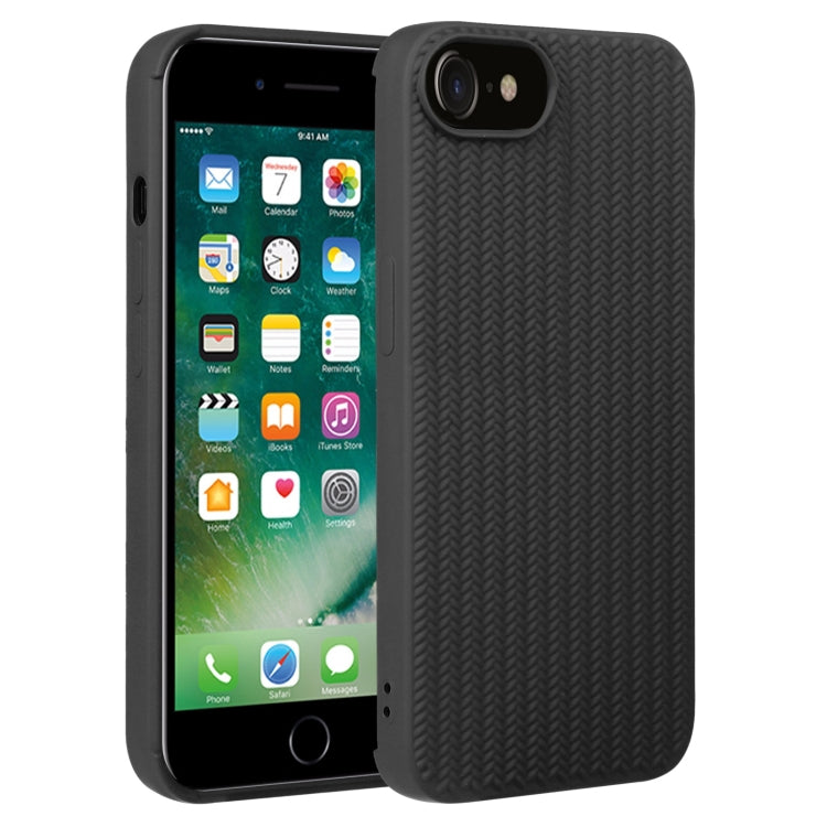 Custodia per telefono in silicone con trama intrecciata, For iPhone XS Max, For iPhone SE 2022 / SE 2020 / 7 / 8