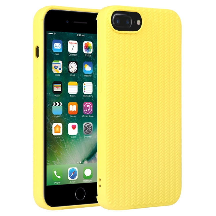 Custodia per telefono in silicone con trama intrecciata, For iPhone 7 Plus / 8 Plus
