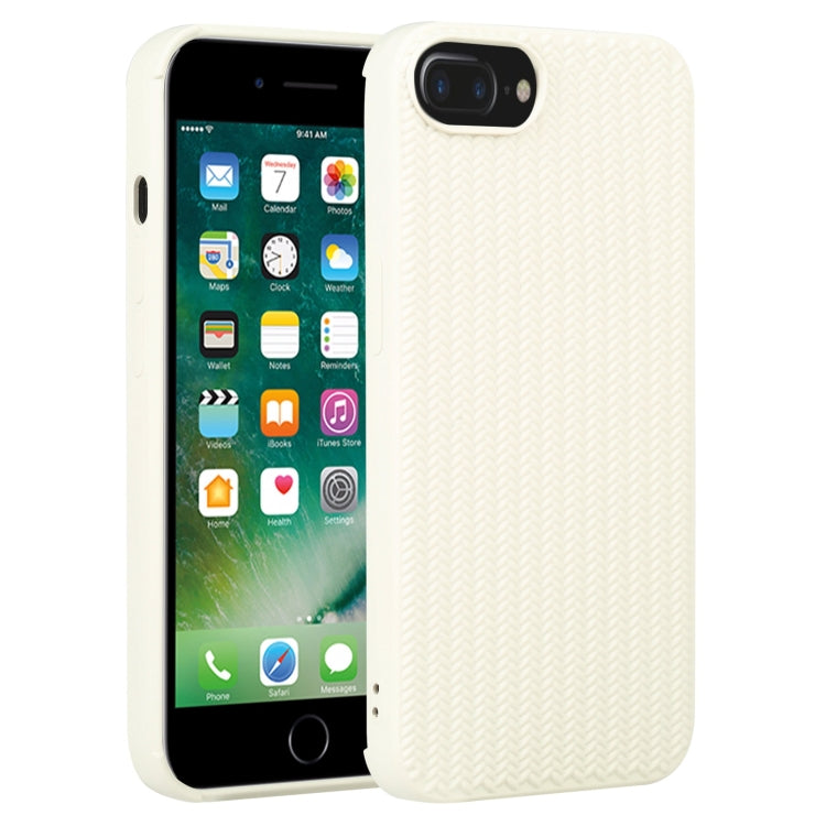 Custodia per telefono in silicone con trama intrecciata, For iPhone 7 Plus / 8 Plus