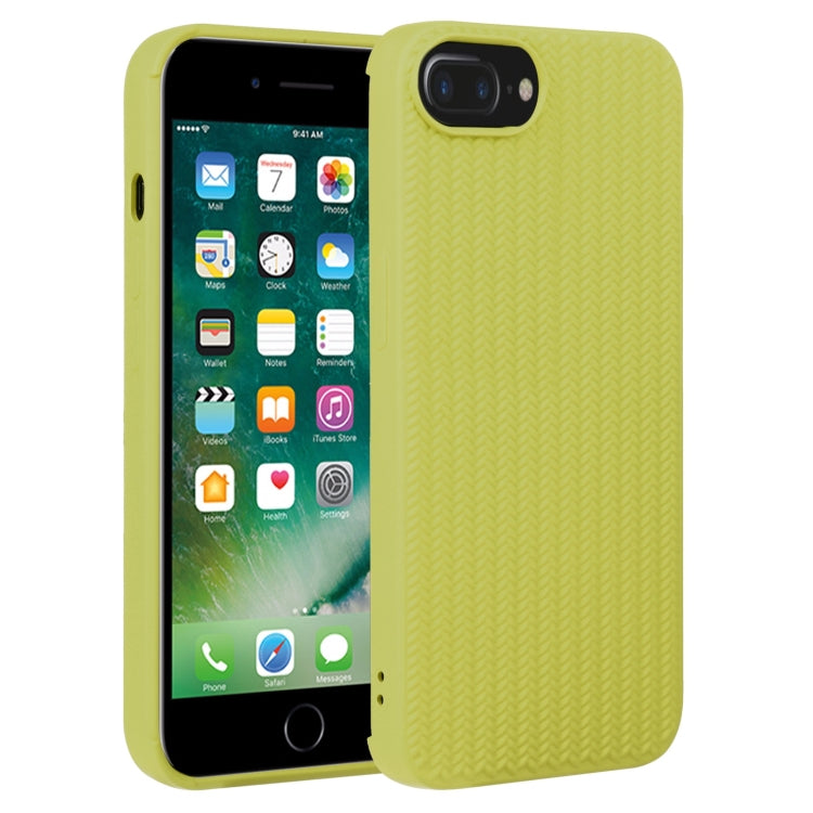 Custodia per telefono in silicone con trama intrecciata, For iPhone 7 Plus / 8 Plus