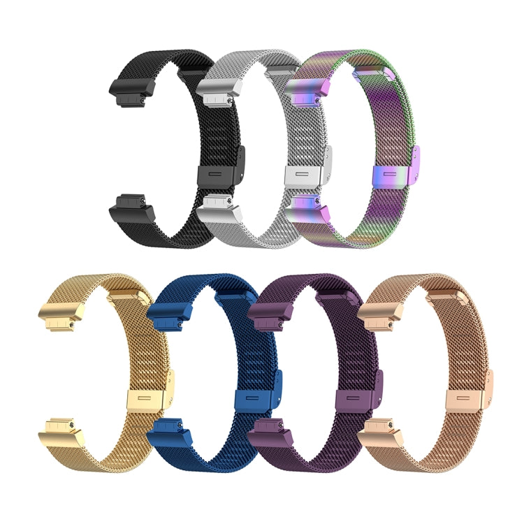 Cinturino per orologio con cinturino da polso in maglia metallica in acciaio inossidabile per Fitbit Inspire / Inspire HR / Ace 2, Size: S, Size: L