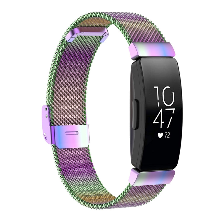 Cinturino per orologio con cinturino da polso in maglia metallica in acciaio inossidabile per Fitbit Inspire / Inspire HR / Ace 2, Size: S, Size: L