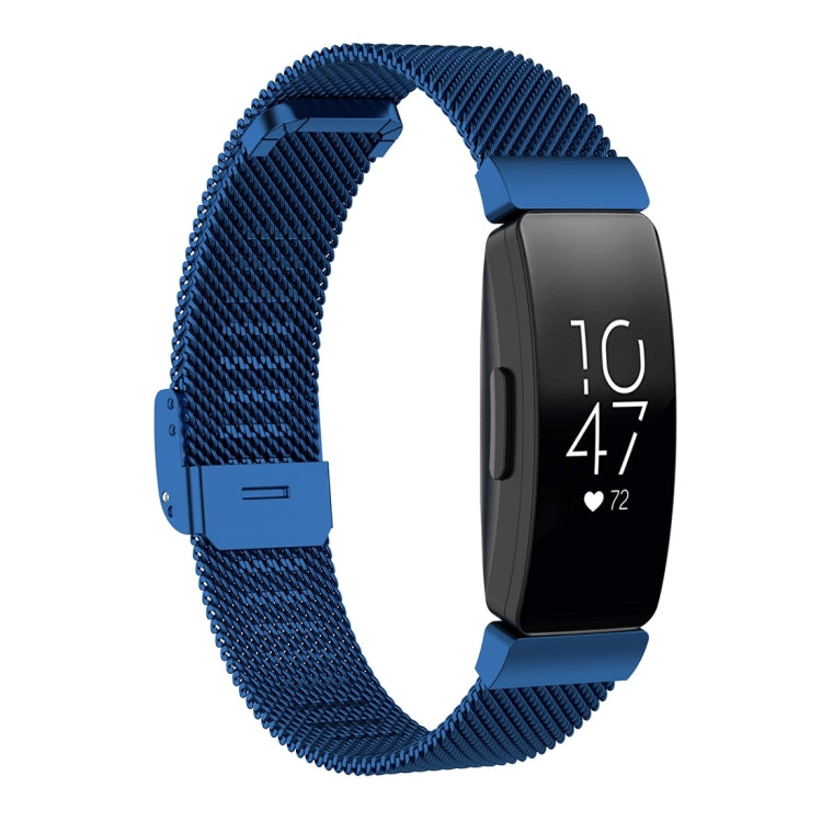 Cinturino per orologio con cinturino da polso in maglia metallica in acciaio inossidabile per Fitbit Inspire / Inspire HR / Ace 2, Size: S, Size: L