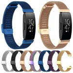 Cinturino per orologio con cinturino da polso in maglia metallica in acciaio inossidabile per Fitbit Inspire / Inspire HR / Ace 2, Size: S, Size: L