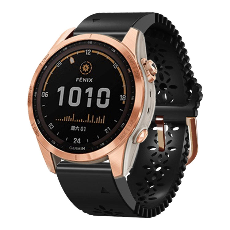 Cinturino per orologio in silicone con pizzo a sgancio rapido, For Garmin Fenix 7S / 6S / 5S