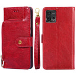 Custodia per cellulare in pelle con cerniera, For Motorola Moto G72 4G, For vivo V25 Pro 5G, For Xiaomi Redmi Note 12 China, For Xiaomi Redmi Note 12 Pro 5G China, For Xiaomi Redmi Note 12 Pro+ China, For Xiaomi Redmi A1+ 4G
