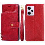 Custodia per cellulare in pelle con cerniera, For Motorola Moto G72 4G, For vivo V25 Pro 5G, For Xiaomi Redmi Note 12 China, For Xiaomi Redmi Note 12 Pro 5G China, For Xiaomi Redmi Note 12 Pro+ China, For Xiaomi Redmi A1+ 4G