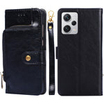 Custodia per cellulare in pelle con cerniera, For Motorola Moto G72 4G, For vivo V25 Pro 5G, For Xiaomi Redmi Note 12 China, For Xiaomi Redmi Note 12 Pro 5G China, For Xiaomi Redmi Note 12 Pro+ China, For Xiaomi Redmi A1+ 4G