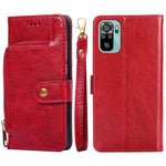 Custodia per cellulare in pelle con cerniera, For Xiaomi Redmi Note 11 SE India / Poco M5S 4G