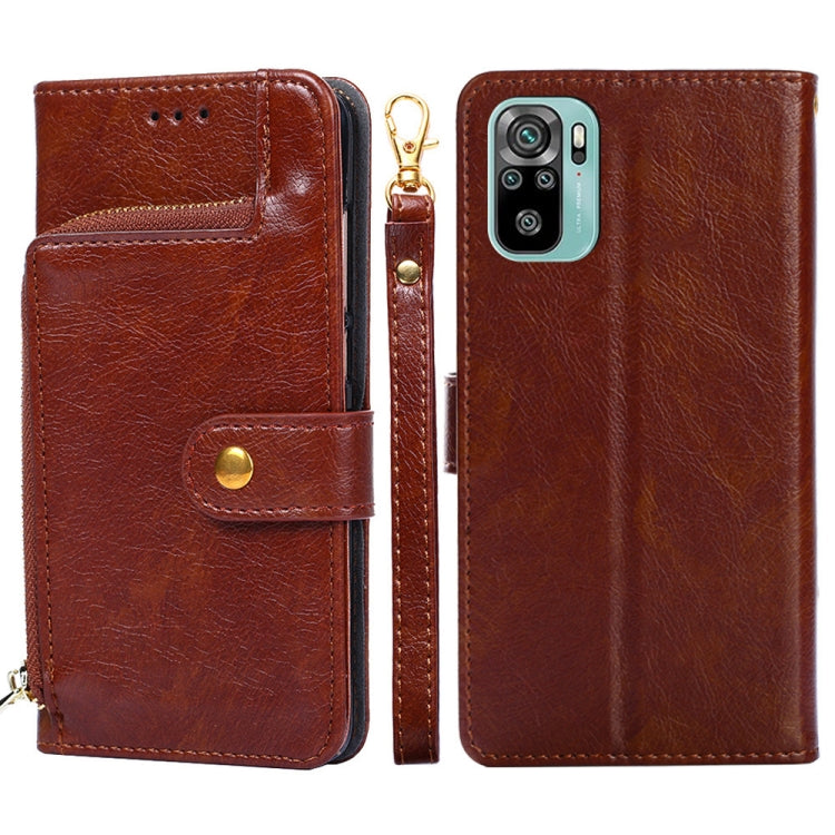 Custodia per cellulare in pelle con cerniera, For Xiaomi Redmi Note 11 SE India / Poco M5S 4G