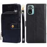 Custodia per cellulare in pelle con cerniera, For Xiaomi Redmi Note 11 SE India / Poco M5S 4G