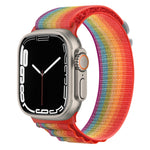 Cinturino per orologio in nylon con fibbia argento, For Apple Watch Ultra 49mm / Series 8&7 45mm / SE 2&6&SE&5&4 44mm, For Apple Watch Series 8&7 41mm / SE 2&6&SE&5&4 40mm / 3&2&1 38mm