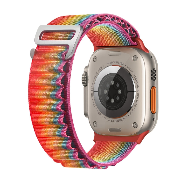Cinturino per orologio in nylon con fibbia argento, For Apple Watch Ultra 49mm / Series 8&7 45mm / SE 2&6&SE&5&4 44mm, For Apple Watch Series 8&7 41mm / SE 2&6&SE&5&4 40mm / 3&2&1 38mm