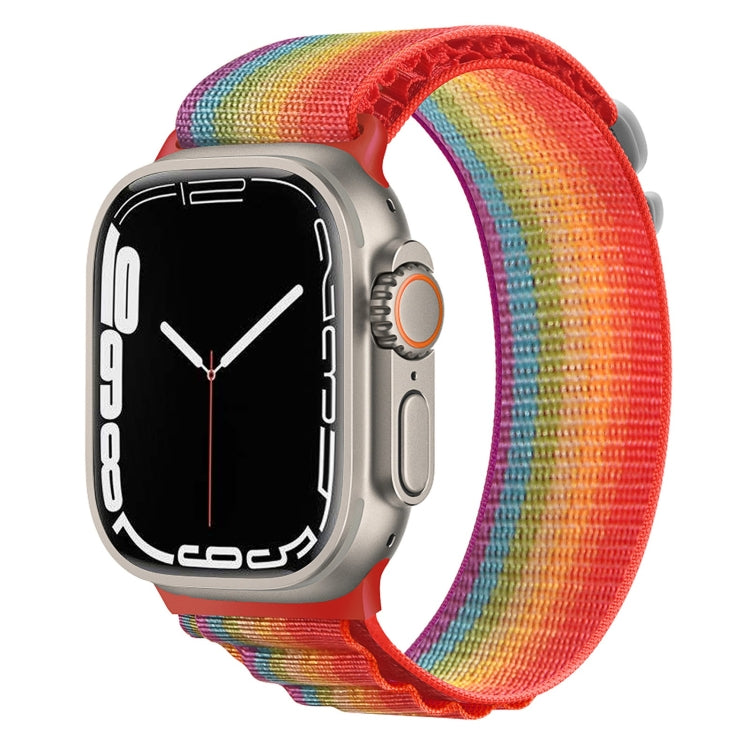 Cinturino per orologio in nylon con fibbia argento, For Apple Watch Ultra 49mm / Series 8&7 45mm / SE 2&6&SE&5&4 44mm, For Apple Watch Series 8&7 41mm / SE 2&6&SE&5&4 40mm / 3&2&1 38mm