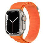 Cinturino per orologio in nylon con fibbia argento, For Apple Watch Ultra 49mm / Series 8&7 45mm / SE 2&6&SE&5&4 44mm, For Apple Watch Series 8&7 41mm / SE 2&6&SE&5&4 40mm / 3&2&1 38mm