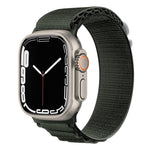 Cinturino per orologio in nylon con fibbia argento, For Apple Watch Ultra 49mm / Series 8&7 45mm / SE 2&6&SE&5&4 44mm, For Apple Watch Series 8&7 41mm / SE 2&6&SE&5&4 40mm / 3&2&1 38mm