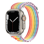 Cinturino per orologio in nylon con fibbia argento, For Apple Watch Ultra 49mm / Series 8&7 45mm / SE 2&6&SE&5&4 44mm, For Apple Watch Series 8&7 41mm / SE 2&6&SE&5&4 40mm / 3&2&1 38mm