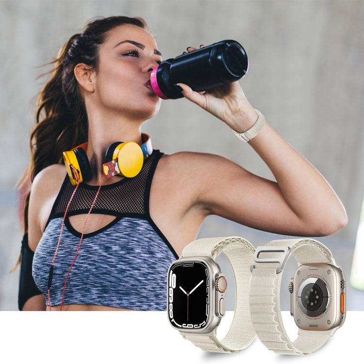 Cinturino per orologio in nylon con fibbia argento, For Apple Watch Ultra 49mm / Series 8&7 45mm / SE 2&6&SE&5&4 44mm, For Apple Watch Series 8&7 41mm / SE 2&6&SE&5&4 40mm / 3&2&1 38mm