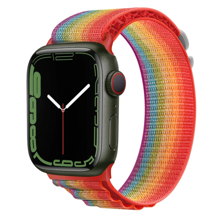 Cinturino per orologio in nylon con fibbia argento, For Apple Watch Ultra 49mm / Series 8&7 45mm / SE 2&6&SE&5&4 44mm, For Apple Watch Series 8&7 41mm / SE 2&6&SE&5&4 40mm / 3&2&1 38mm