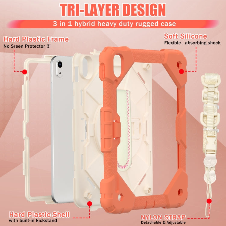 Custodia protettiva in silicone antiurto per robot a colori a contrasto + custodia protettiva per tablet PC, For iPad 10th Gen 10.9 2022