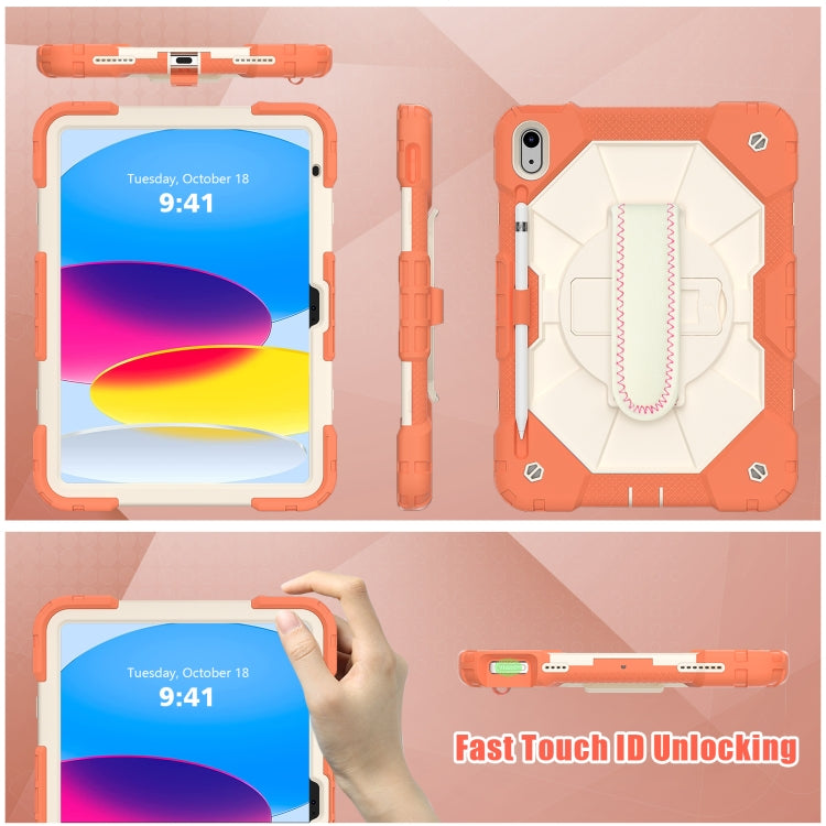 Custodia protettiva in silicone antiurto per robot a colori a contrasto + custodia protettiva per tablet PC, For iPad 10th Gen 10.9 2022