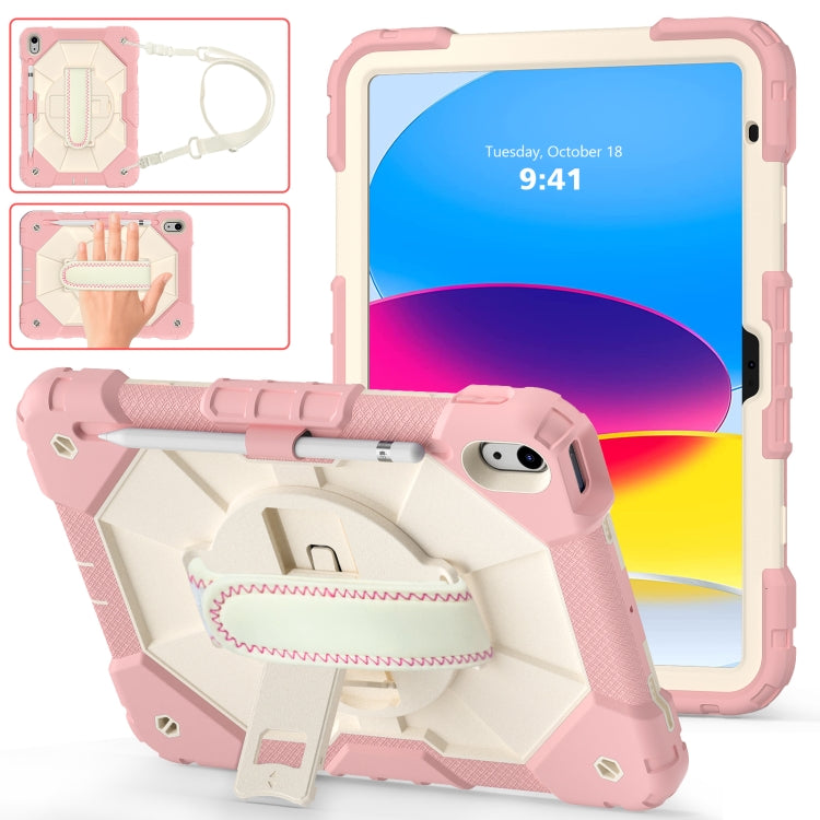 Custodia protettiva in silicone antiurto per robot a colori a contrasto + custodia protettiva per tablet PC, For iPad 10th Gen 10.9 2022
