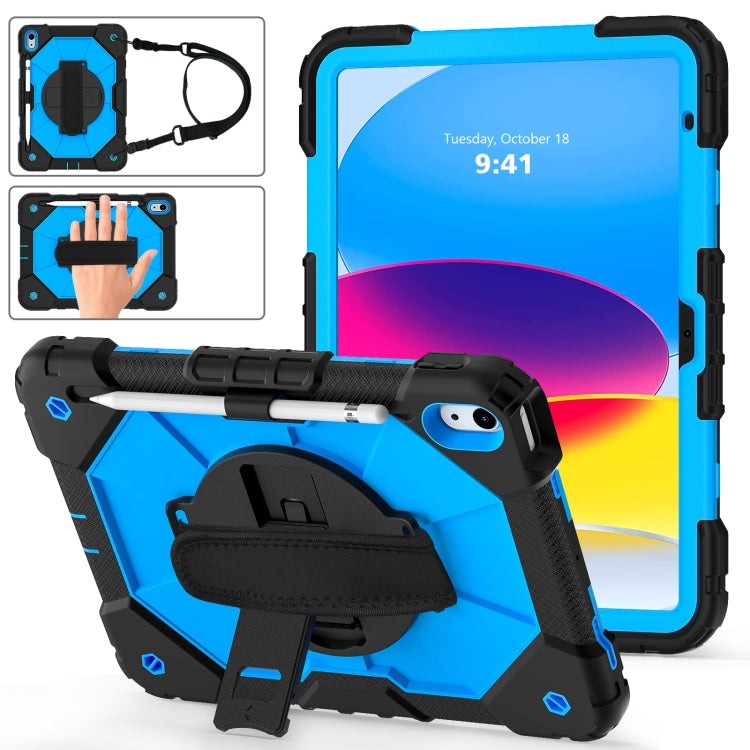 Custodia protettiva in silicone antiurto per robot a colori a contrasto + custodia protettiva per tablet PC, For iPad 10th Gen 10.9 2022