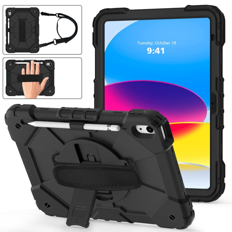 Custodia protettiva in silicone antiurto per robot a colori a contrasto + custodia protettiva per tablet PC, For iPad 10th Gen 10.9 2022