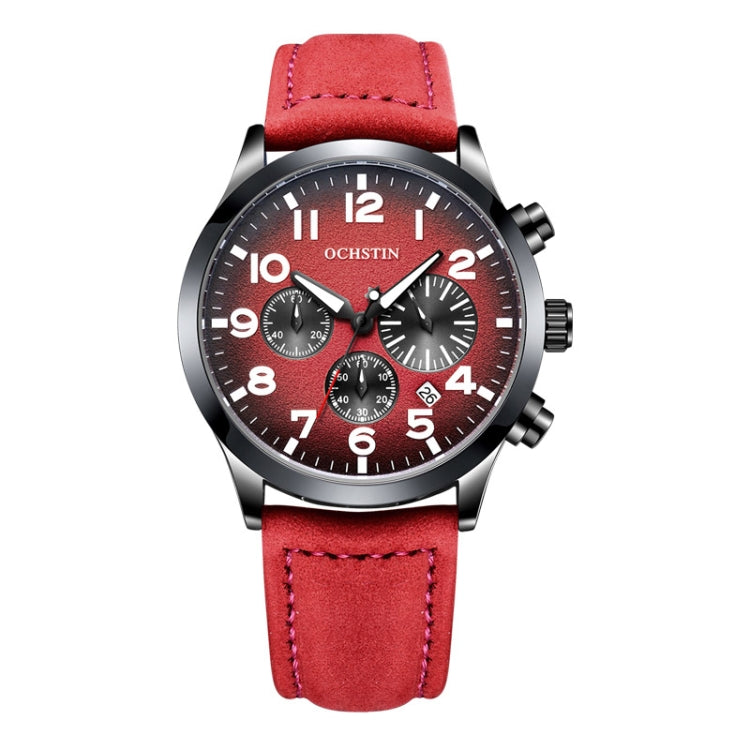 Orologio da uomo al quarzo luminoso impermeabile in pelle moda Ochstin 6042C