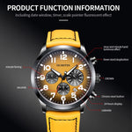 Orologio da uomo al quarzo luminoso impermeabile in pelle moda Ochstin 6042C