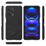 Punk Armor 2 in 1 PC + custodia per telefono in TPU con supporto invisibile, For Xiaomi Redmi Note 12 Pro+ China