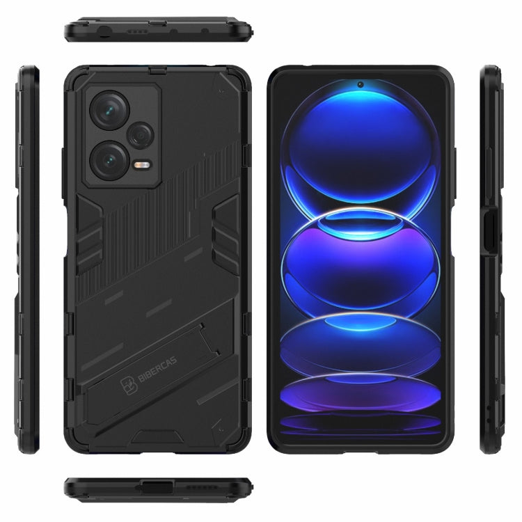 Punk Armor 2 in 1 PC + custodia per telefono in TPU con supporto invisibile, For Xiaomi Redmi Note 12 Pro+ China