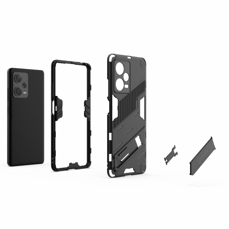 Punk Armor 2 in 1 PC + custodia per telefono in TPU con supporto invisibile, For Xiaomi Redmi Note 12 Pro+ China