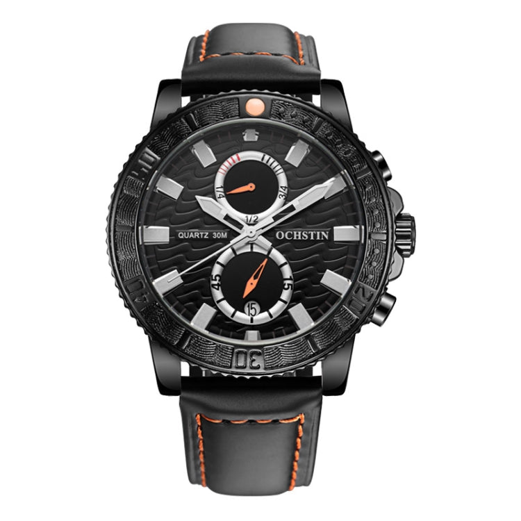 Orologio da uomo in vera pelle al quarzo luminoso multifunzionale Ochstin 6045A