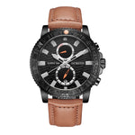 Orologio da uomo in vera pelle al quarzo luminoso multifunzionale Ochstin 6045A
