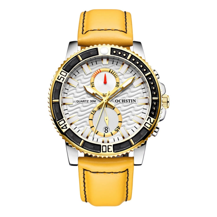 Orologio da uomo in vera pelle al quarzo luminoso multifunzionale Ochstin 6045A